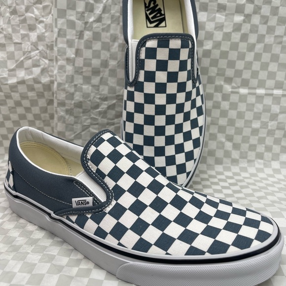 Vans Men’s Sneakers Classic Slip-OnColor Theory CheckerboardStormy Weather